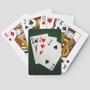 Blackjack 21 point - King, Nine, Two Poker Cards