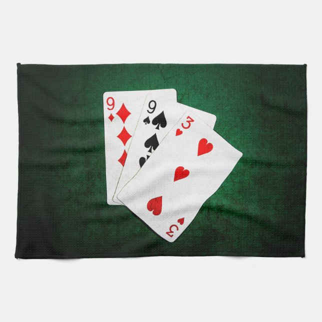Blackjack 21 point - Nine, Nine, Three Towel (Horizontal)