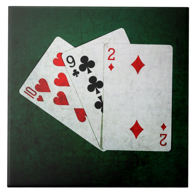 Blackjack 21 point - Ten, Nine, Two Ceramic Tile (Front)