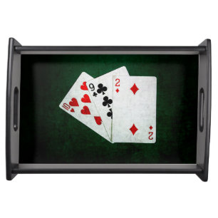 Blackjack 21 point - Ten, Nine, Two Serving Tray