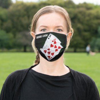 Blackjack Ace And Ten Adult Cloth Face Mask by DigitalSolutions2u at Zazzle