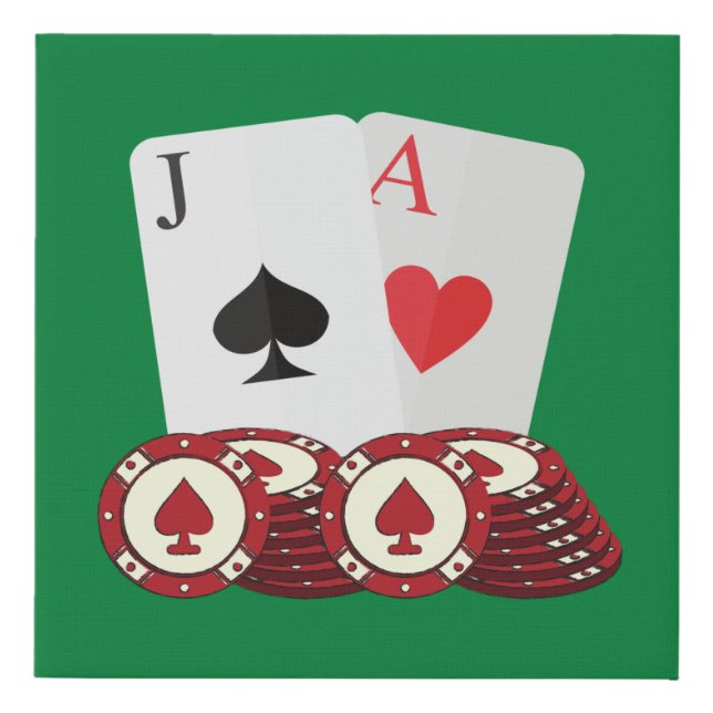 Blackjack Canvas Prints (Front)