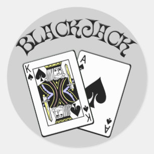 BLACKJACK CLASSIC ROUND STICKER