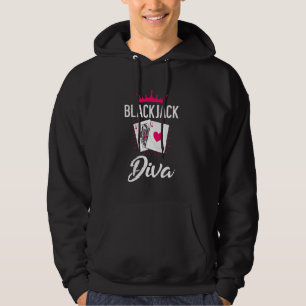 BLACKJACK DIVA Card Player Blackjack Casino Mom Hoodie