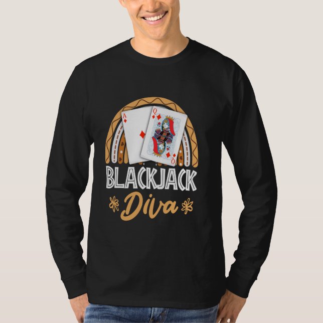 BLACKJACK DIVA Card Player Blackjack Casino Women T-Shirt (Front)