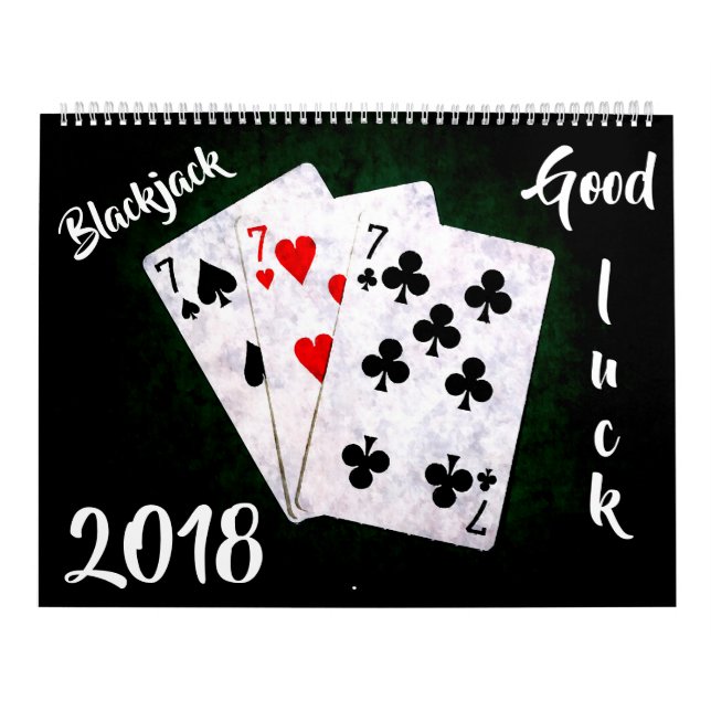 Blackjack - Good luck! customizable Calendar (Cover)