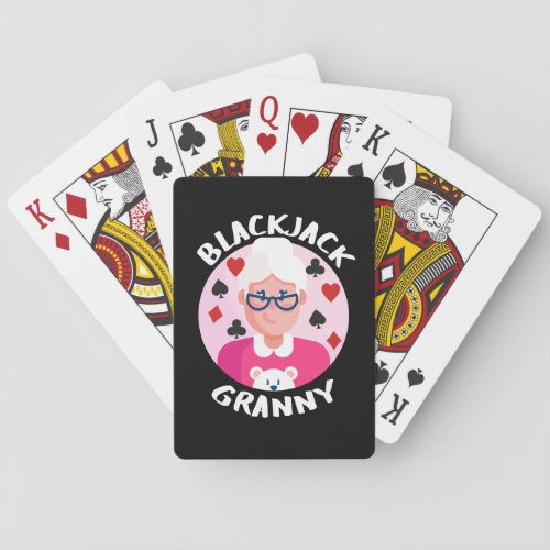 Blackjack granny  Funny blackjack grandma Poker Cards