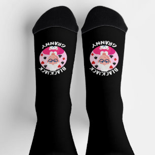 Blackjack granny Funny blackjack grandma Socks
