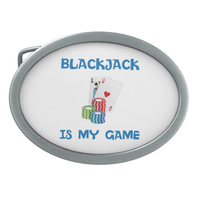 BLACKJACK IS MY GAME BELT BUCKLE (Front)