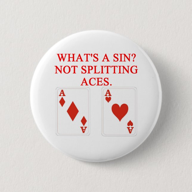 BLACKJACK PINBACK BUTTON (Front)