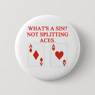BLACKJACK PINBACK BUTTON