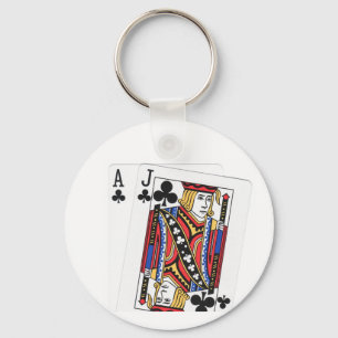 Blackjack Players Lucky Keychain