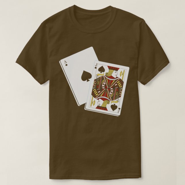 Blackjack Playing ds T-Shirt (Design Front)
