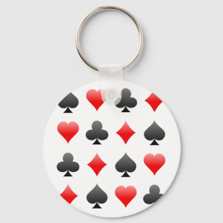 Blackjack / Poker Card Suits: Vector Art: Keychain
