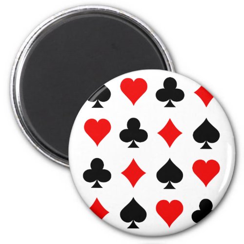 Blackjack  Poker Card Suits Vector Art Magnet