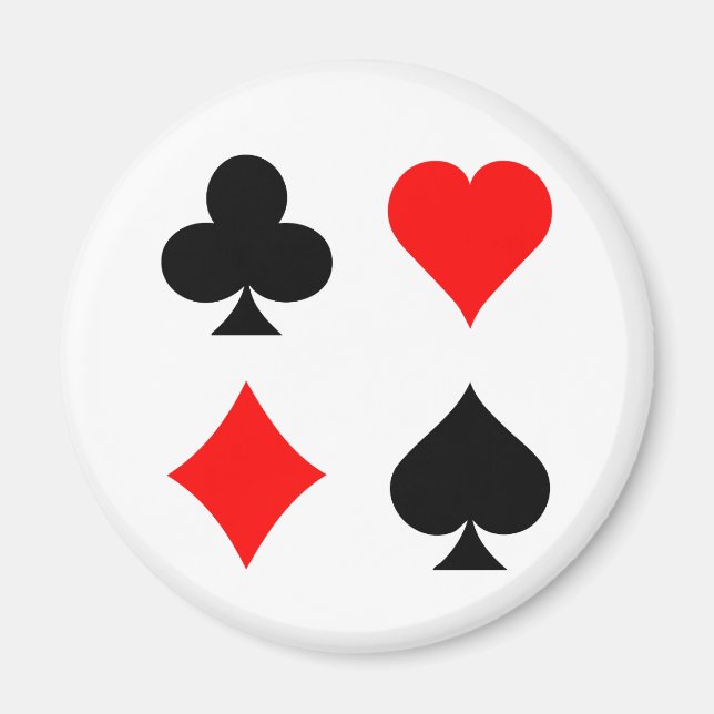 Blackjack / Poker Card Suits: Vector Art: Magnet (Front)