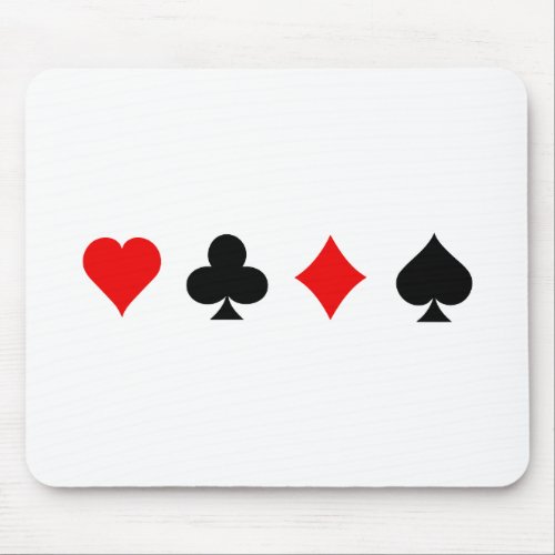Blackjack  Poker Card Suits Vector Art Mouse Pad