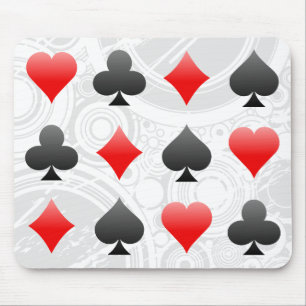 Blackjack / Poker Card Suits: Vector Art: Mousepad