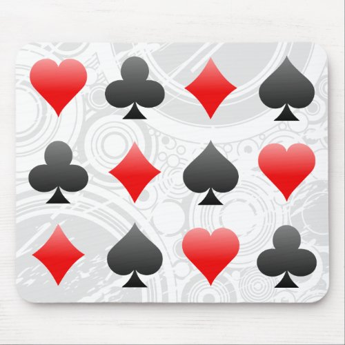 Blackjack  Poker Card Suits Vector Art Mousepad