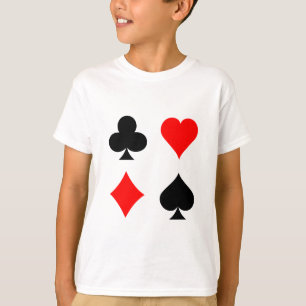 Blackjack / Poker Card Suits: Vector Art: T-Shirt