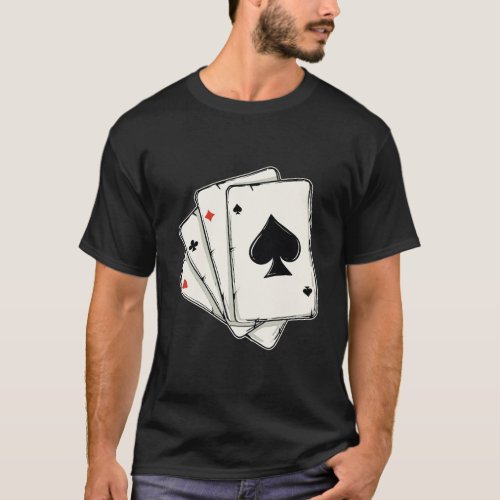Blackjack Poker Texas HoldEm Gambling Cards Playe T_Shirt