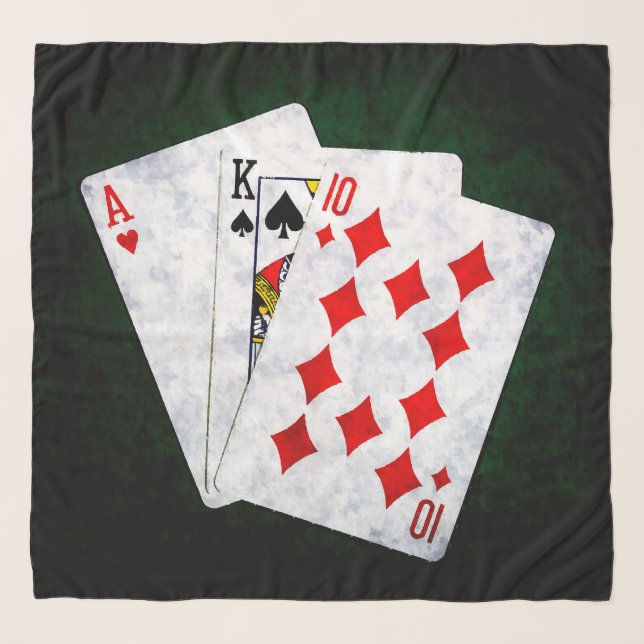 Blackjack Twenty One Ace, King, Ten Scarf (Front)