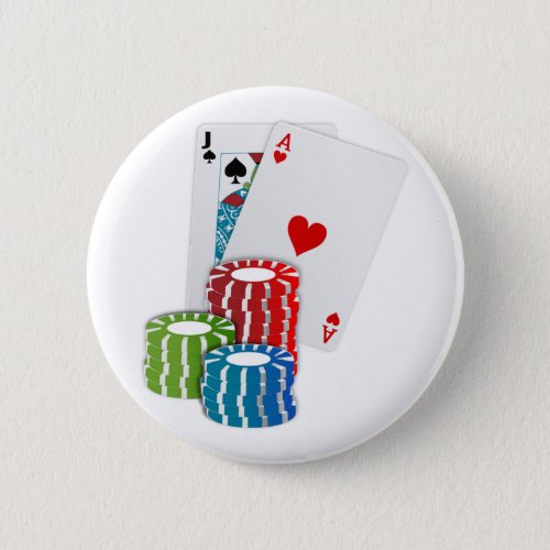 Blackjack with Poker Chips Button