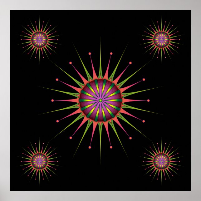 Blacklight Flower Poster (Front)