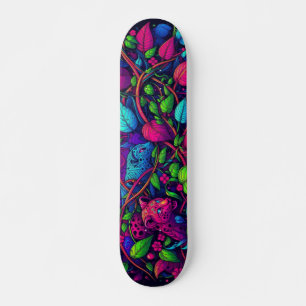 Blacklight Graffiti Pattern Skateboard