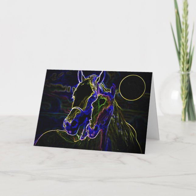 Blacklight Horses Card (Front)