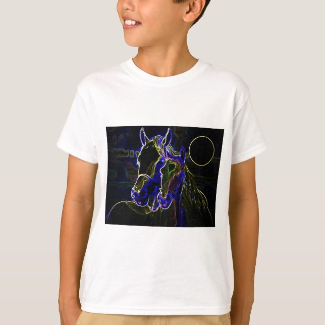 Blacklight Horses T-Shirt (Front)