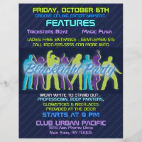 black light party flyer