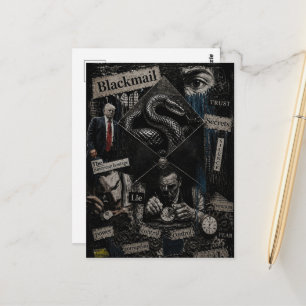 Blackmail Political Collage Postcard