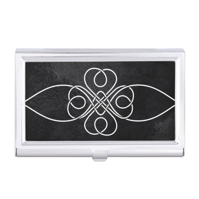 Blackness Series Clover Knot Business Card Holder (Front)