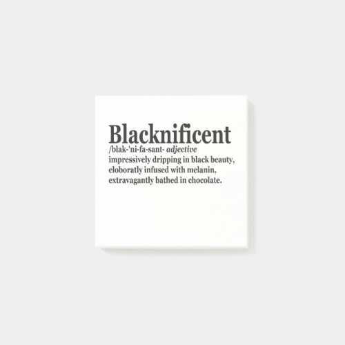 Blacknificent Definition Pro Black History Month  Post_it Notes