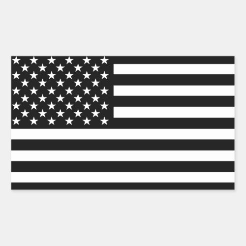 Blackout American Flag Rectangular Sticker