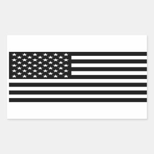 Blackout American Flag Rectangular Sticker