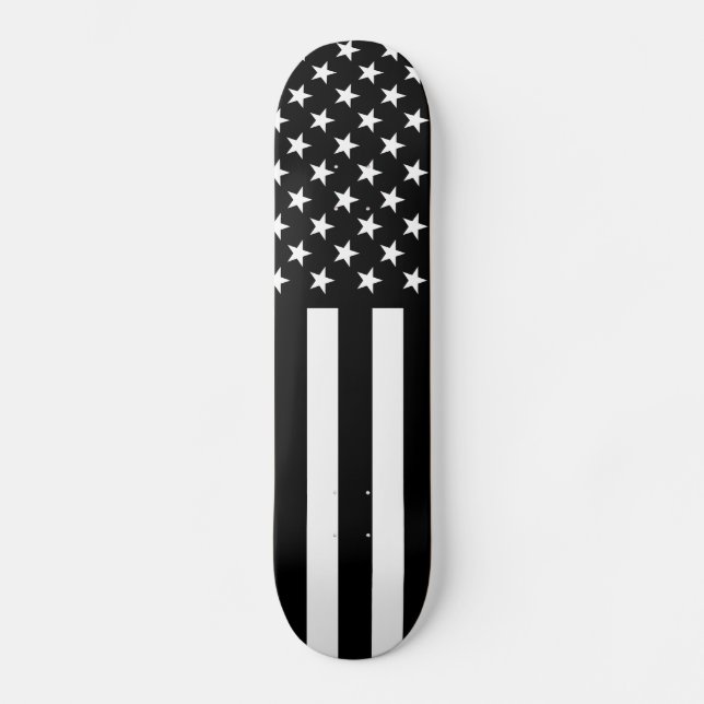 Blackout American Flag Skateboard Deck (Front)