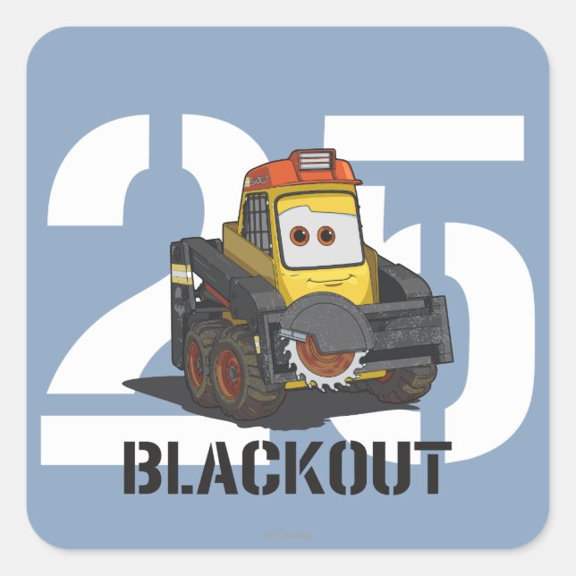 Blackout Character Art Square Sticker (Front)