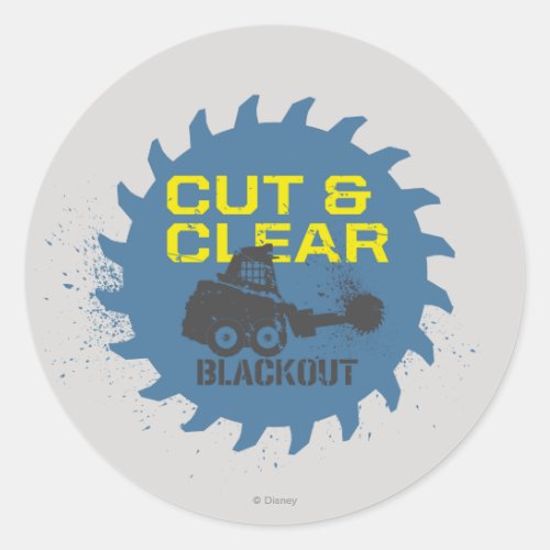 Blackout Cut  Clear Classic Round Sticker