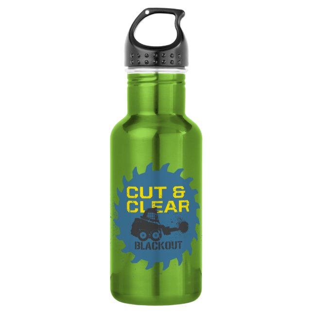 Blackout Cut & Clear Water Bottle (Front)