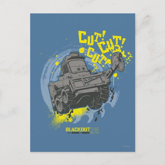 Blackout Cut! Cut! Postcard (Front)