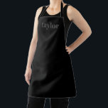 Blackout Modern Minimalist Trendy Personalized Apron<br><div class="desc">The Blackout Modern Minimalist Trendy Personalized Apron is a sophisticated and practical accessory, perfect for a variety of occasions. This personalized apron is an excellent choice for women, serving as a thoughtful custom Mother's Day gift. Its sleek design and customization make it an ideal kitchen apron for mothers who enjoy...</div>