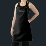 Blackout Modern Minimalist Trendy Personalized Apron<br><div class="desc">The Blackout Modern Minimalist Trendy Personalized Apron is a sophisticated and practical accessory, perfect for a variety of occasions. This personalized apron is an excellent choice for women, serving as a thoughtful custom Mother's Day gift. Its sleek design and customization make it an ideal kitchen apron for mothers who enjoy...</div>