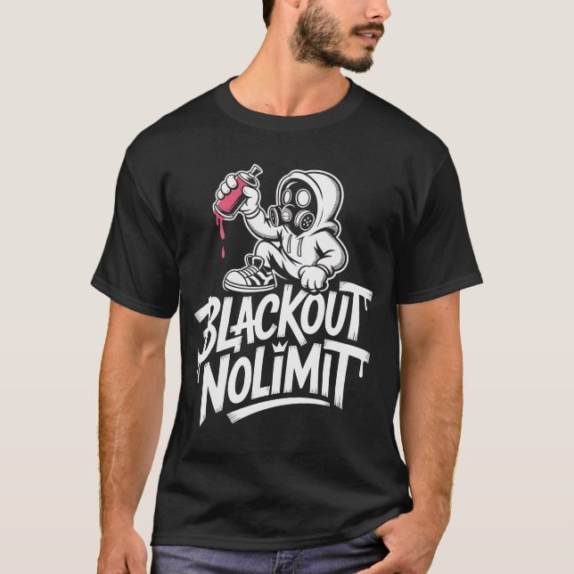 Blackout No Limit Graffiti Art T-Shirt – Urban Str (Front)