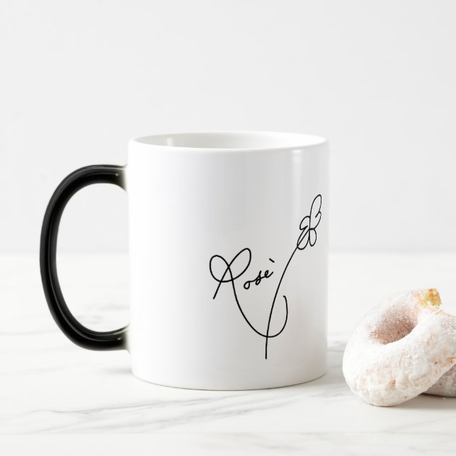 blackpink rose singer mug (With Donut)