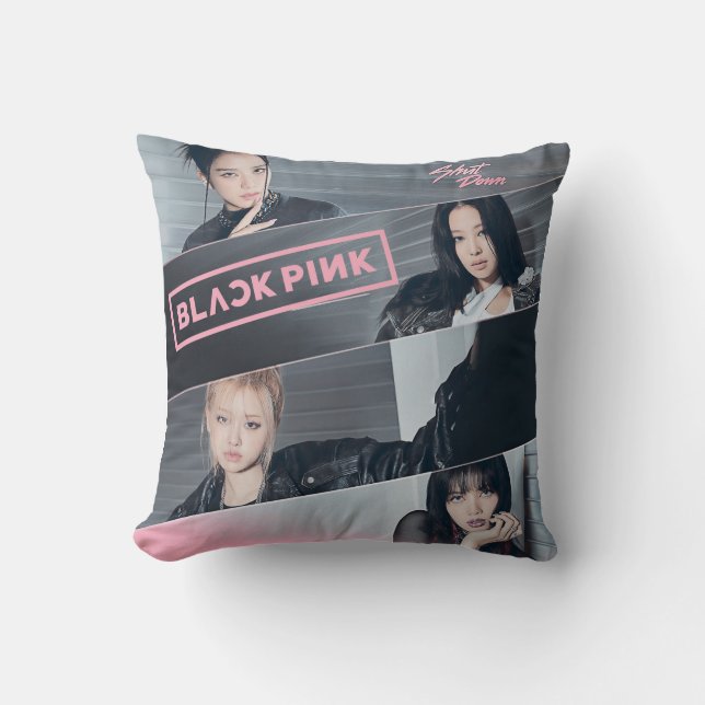 BlackPink Shut Down Throw Pillow (Front)
