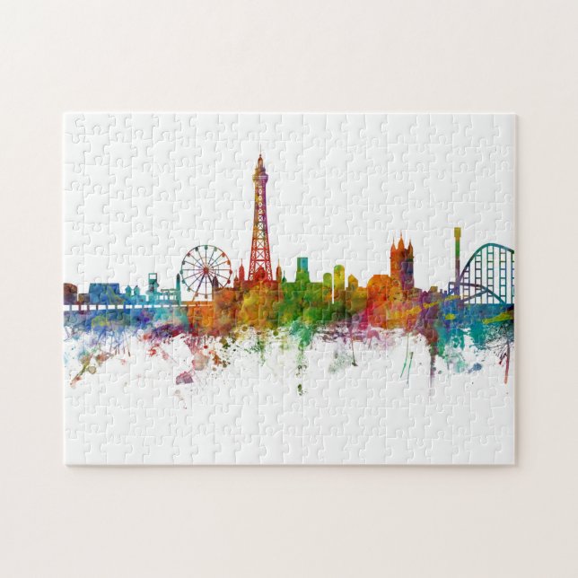 Blackpool England Skyline Jigsaw Puzzle (Horizontal)