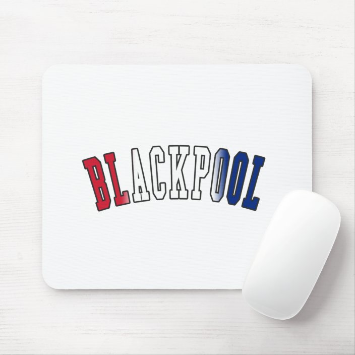 Blackpool in United Kingdom National Flag Colors Mouse Pad