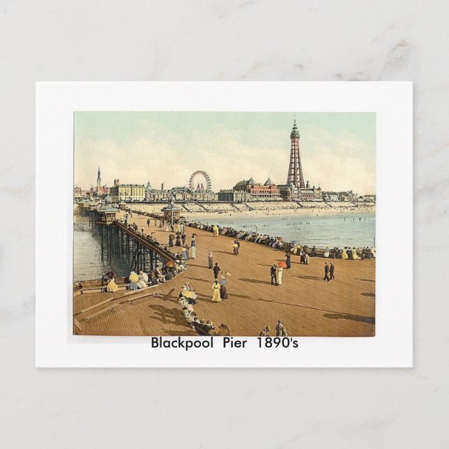 Blackpool  Pier  1890's Postcard (Front)